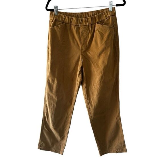 Lands’ End Khaki Tan Pull On Pants Size 8 Classic Neutral Minimalist Essential - Picture 1 of 15